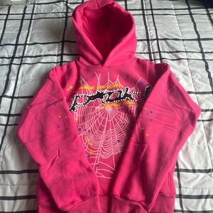 Sp5der P*NK Hoodie Pink